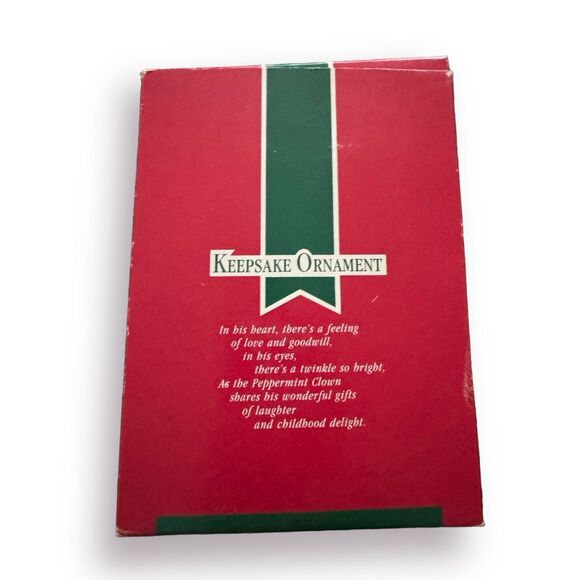 Hallmark Keepsake Ornament 1989 - Peppermint Clown With Stand Christmas Decor - Picture 2 of 7